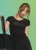 ASON  MONO REGLAN TEE / BLACK
