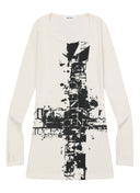 MUCENT ROBIT CROSS ARTWORK SLIM OPS Robit Cross Artwork Slim Dress
