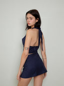 not your rose  [Jennie, wearing Asa]  Draping Halter Top (Navy)