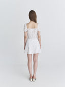 not your rose  [Wearing Ahyeon]   Floral puff blouse (White)