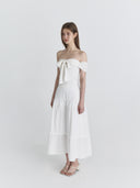 not your rose  [Joy, wearing Chiquita]   Off shoulder ribbon top (Ivory)