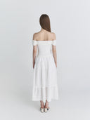 not your rose  [Joy, wearing Chiquita]   Off shoulder ribbon top (Ivory)