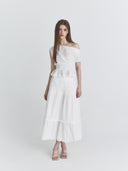 not your rose  [Sui Wearing]  Lace tiered long skirt (Ivory)