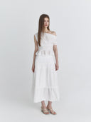not your rose  [Sui Wearing]  Lace tiered long skirt (Ivory)
