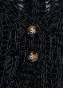 ASON  PALE NET CARDIGAN / BLACK