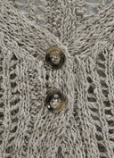 ASON  PALE NET CARDIGAN / BEIGE
