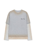 Matin Kim   |    DUST WASHED LOGO LAYERED TOP IN GREY
