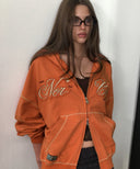 Bitter Cells Cal Applique Hood Zip Up-Orange