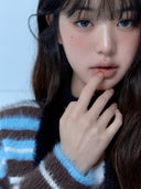 rolarola  |  Wonyoung Style    FLUFFY LOOSE FIT CARDIGAN BROWN