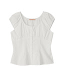 Bitter Cells | Ivy Puff Cap Blouse-Ivory