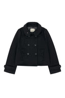 ILLIGO Bow button short coat black